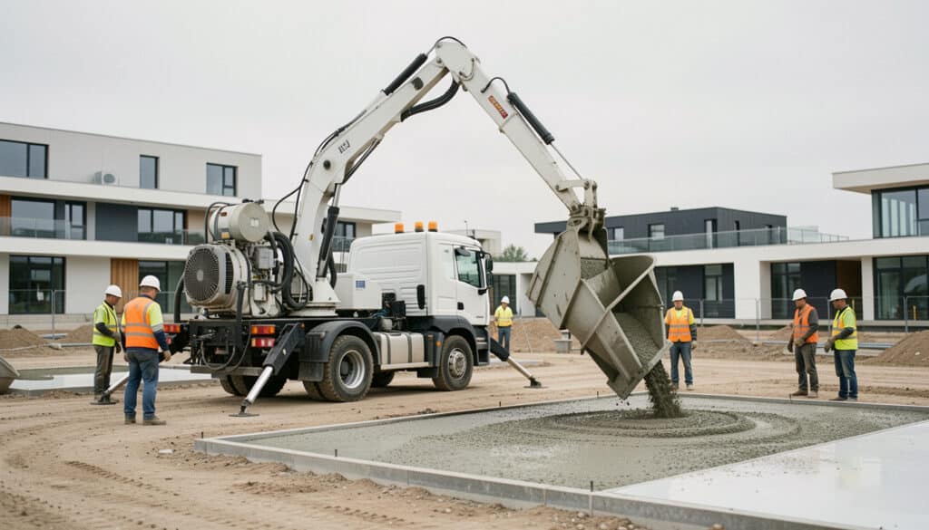 Camion avec pompe à béton : usages, portée et prix