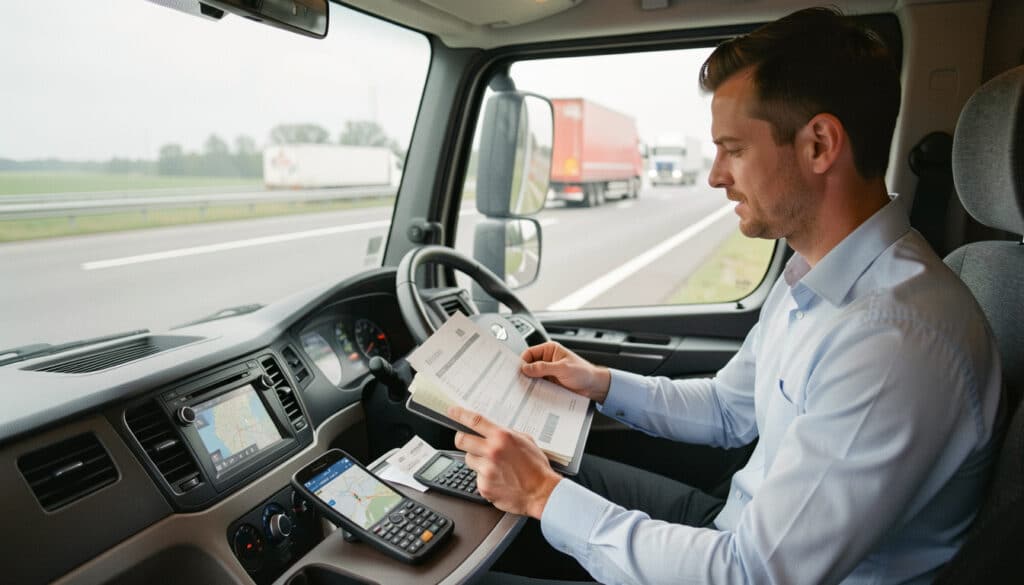Frais de route en transport routier international