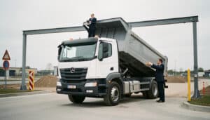 Hauteur d’un camion benne : dimensions et accès