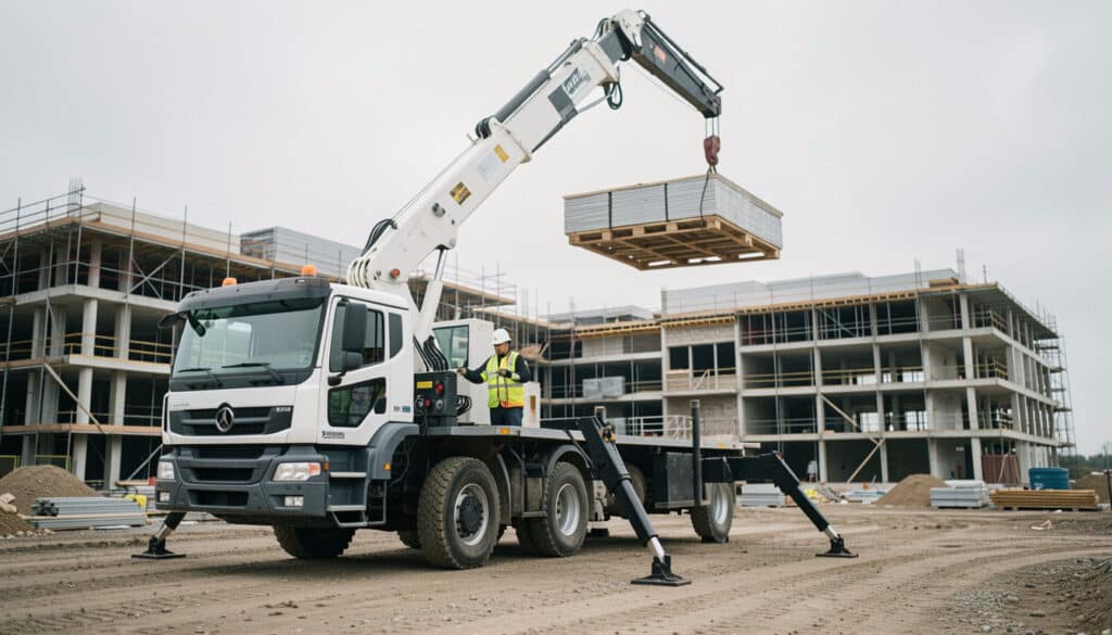 Location de camion-grue auxiliaire pour vos chantiers