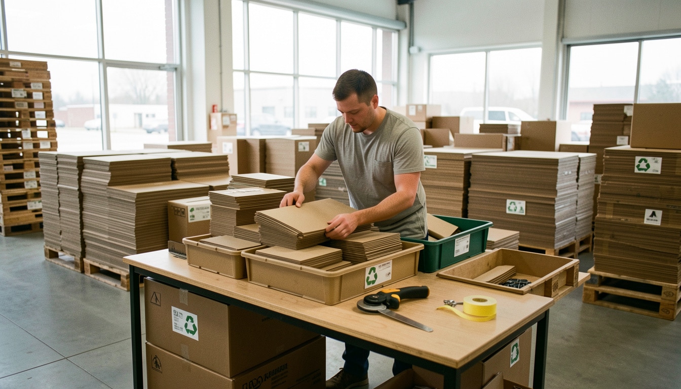 Récupération des cartons d’emballage et tri efficace